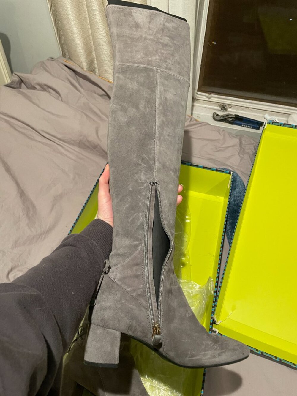 Tory Burch Gray Suede Over-the-Knee Boots (Size 6.5) 🤍 - Picture 8 of 9